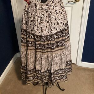 Bohemian Floral Maxi Skirt